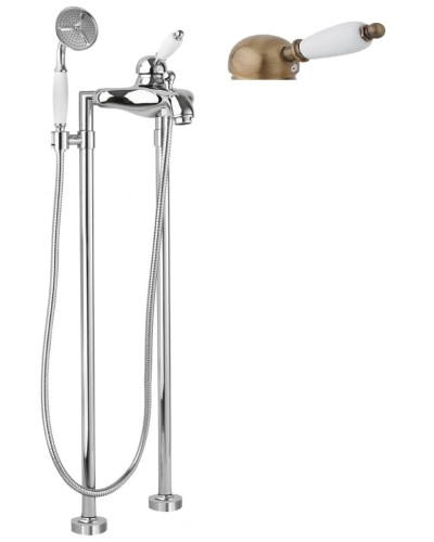 Напольный смеситель для ванны с ручным душем CEZARES ELITE-VDPM-02-Bi