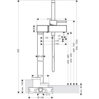 Смеситель напольный для ванны Axor Starck X 10406000
