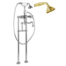 Напольный смеситель для ванны с повор.изливом кронштейном слива-перелива CEZARES GOLF-VDPS2-03/24-M