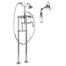 Напольный смеситель для ванны с кронштейном для слива-перелива CEZARES NOSTALGIA-VDPS2-01-M