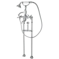 Напольный смеситель для ванны с кронштейном для слива-перелива CEZARES NOSTALGIA-VDPS-01-Bi