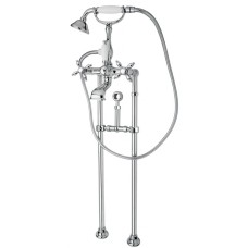 Напольный смеситель для ванны с кронштейном для слива-перелива CEZARES NOSTALGIA-VDPS-01-Bi