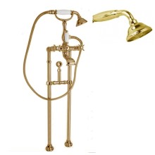 Напольный смеситель для ванны с кронштейном для слива-перелива CEZARES LORD-VDPS-03/24-M