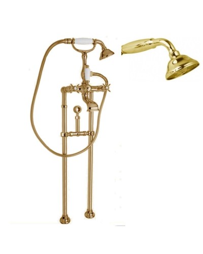 Напольный смеситель для ванны с кронштейном для слива-перелива CEZARES LORD-VDPS-03/24-M