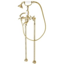 Напольный смеситель для ванны с ручным душем и шлангом 150 см CEZARES NOSTALGIA-VDP-03/24-Bi