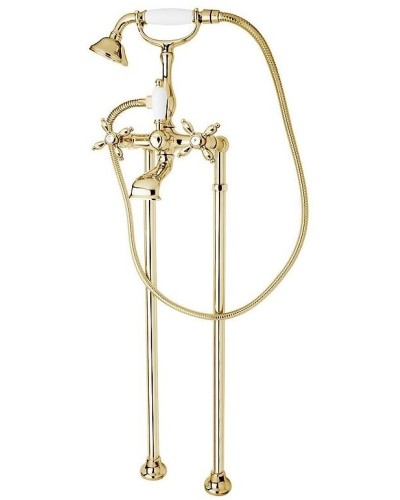Напольный смеситель для ванны с ручным душем и шлангом 150 см CEZARES NOSTALGIA-VDP-03/24-Bi