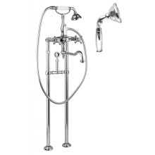 Напольный смеситель для ванны с повор.изливом кронштейном для слива-перелива CEZARES GOLF-VDPS2-01-M