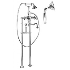 Напольный смеситель для ванны с повор.изливом кронштейном для слива-перелива CEZARES GOLF-VDPS2-01-M