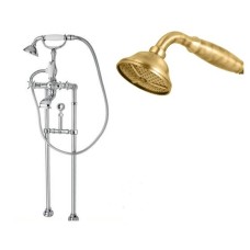 Напольный смеситель для ванны с кронштейном для слива-перелива CEZARES LORD-VDPS-02-M