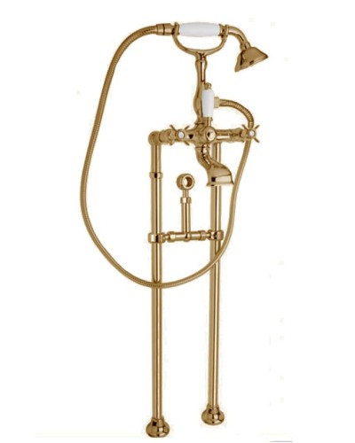 Напольный смеситель для ванны с кронштейном для слива-перелива CEZARES LORD-VDPS-03/24-Bi