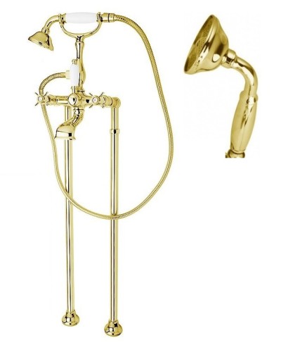 Напольный смеситель для ванны с ручным душем, шлангом 150 см CEZARES LORD-VDP-03/24-M