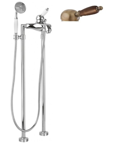 Напольный смеситель для ванны с ручным душем CEZARES ELITE-VDPM-02-Nc