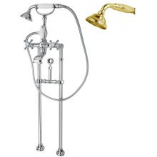 Напольный смеситель для ванны с кронштейном для слива-перелива CEZARES GOLF-VDPS-03/24-M