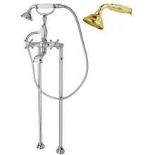 Напольный смеситель для ванны с ручным душем, шлангом 150 см CEZARES GOLF-VDP-03/24-M