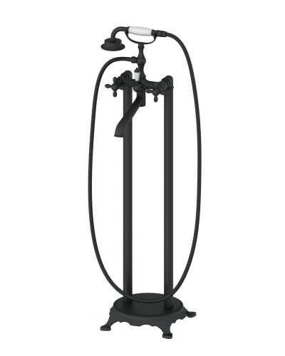 Смеситель для ванны напольного монтажа WONZON & WOGHAND, Черный матовый (WW-88649020-MB)