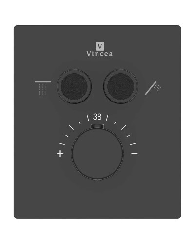 Термостат для ванны Vincea VSCV-321T-MMB встраиваемый, черный матовый