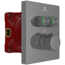 Термостат для ванны Vincea VSCV-321T-MGM встраиваемый, вороненая сталь