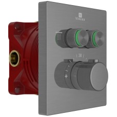 Термостат для ванны Vincea VSCV-321T-MGM встраиваемый, вороненая сталь