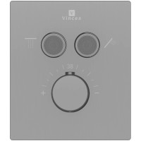 Термостат для ванны Vincea VSCV-321T-MGM встраиваемый, вороненая сталь