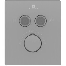 Термостат для ванны Vincea VSCV-321T-MGM встраиваемый, вороненая сталь