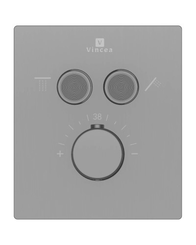 Термостат для ванны Vincea VSCV-321T-MGM встраиваемый, вороненая сталь