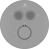 Термостат для ванны Vincea VSCV-322T-MGM встраиваемый, вороненая сталь