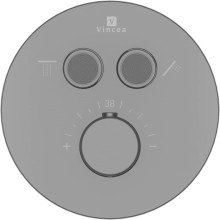 Термостат для ванны Vincea VSCV-322T-MGM встраиваемый, вороненая сталь