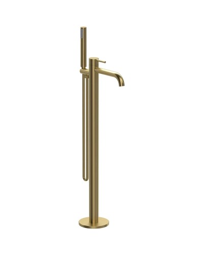 Смеситель напольный для ванны Vincea Desire VTF-1DBG золотой матовый