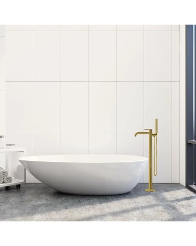 Смеситель напольный для ванны Vincea Desire VTF-1DBG золотой матовый