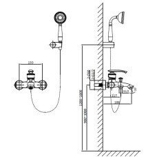 Смеситель для ванны AltroBagno Beatrice AltroBagnoBeatrice0210Or