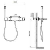 Смеситель для душа AltroBagno Unione AltroBagnoUnione030604GrMt