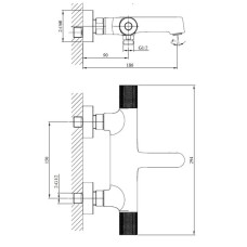 Термостат для ванны AltroBagno Intento AltroBagnoIntento0217BiOp