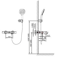Термостат для ванны AltroBagno Aperto AltroBagnoAperto020402Cr
