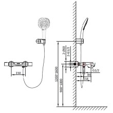 Термостат для ванны AltroBagno Aperto AltroBagnoAperto020402Cr
