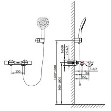 Термостат для ванны AltroBagno Aperto AltroBagnoAperto020402Cr
