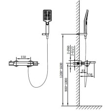 Термостат для ванны AltroBagno Lamberto AltroBagnoLamberto020401Cr