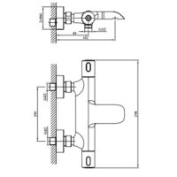 Термостат для ванны AltroBagno Costanza AltroBagnoCostanza0214Or