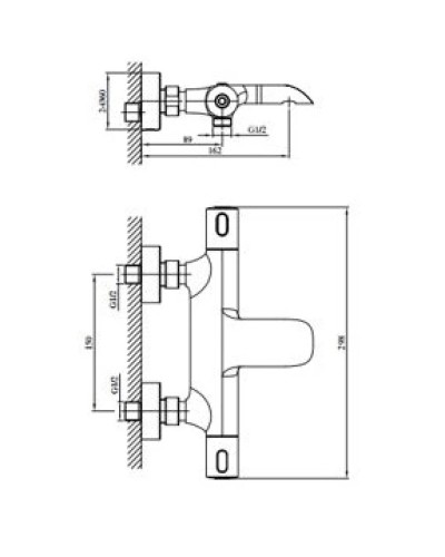 Термостат для ванны AltroBagno Costanza AltroBagnoCostanza0214Or
