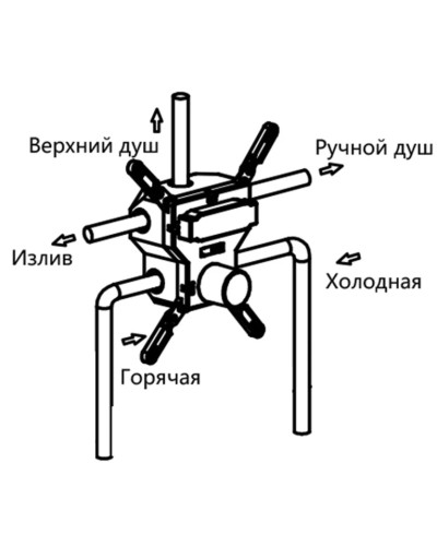 Смеситель для ванны Vincea VSCV-431CH