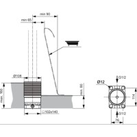 Встраиваемый комплект для монтажа свободностоящих смесителей Ideal Standard Melange A6133NU