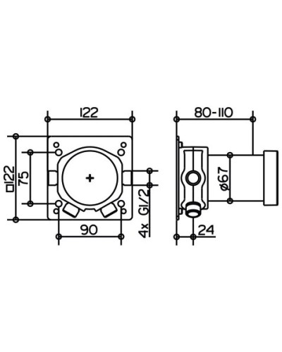 Встраиваемая функциональная часть Keuco IXMO 59551000070