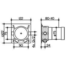 Встраиваемая функциональная часть термостата Keuco IXMO 59553000070