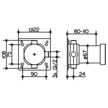 Встраиваемая функциональная часть Keuco IXMO 59556000170