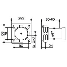 Встраиваемая функциональная часть Keuco IXMO 59556000170