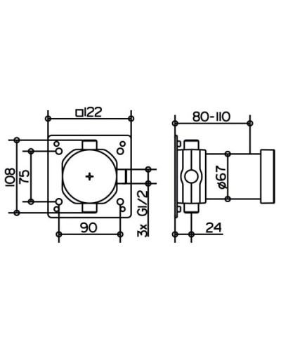 Встраиваемая функциональная часть Keuco IXMO 59556000170