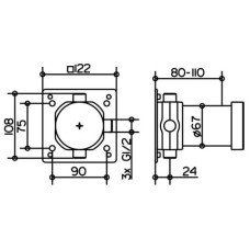 Встраиваемая функциональная часть Keuco IXMO 59548000170