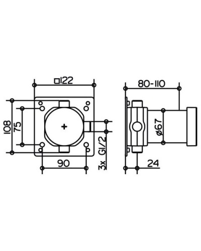 Встраиваемая функциональная часть Keuco IXMO 59548000170