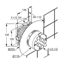 Встраиваемый комплект Kludi Joop! 88011