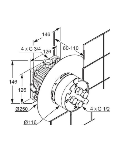 Встраиваемый комплект Kludi Joop! 88011