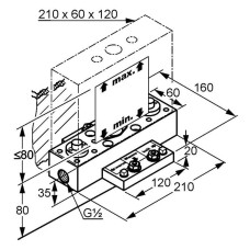Скрытая часть смесителя для ванны  Kludi New Waves 767700000
